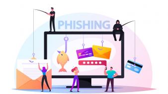 Comment protéger votre entreprise du phishing Hameçonnage de mots de passe, concept d'attaque de hacker. Pirates volant des données personnelles.