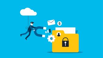 Illustration d'un hackeur qui vole des données